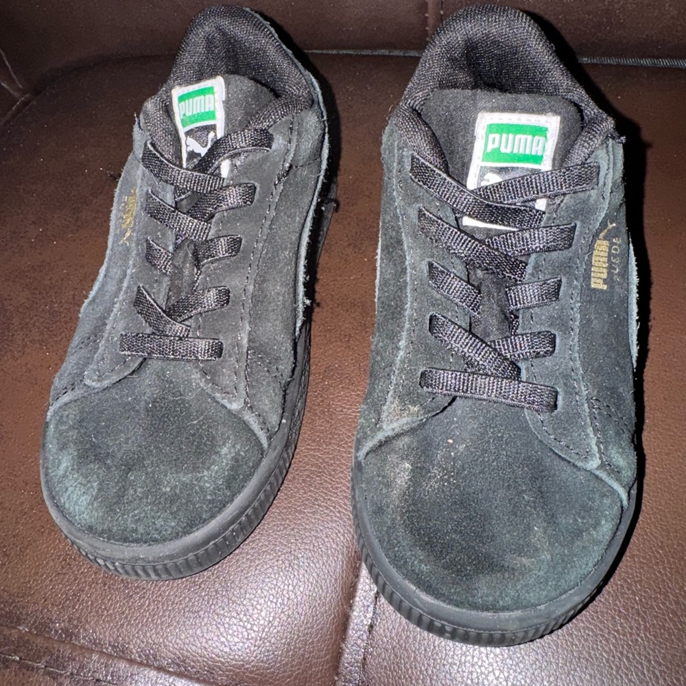 Puma Classic Black Suede Shoes